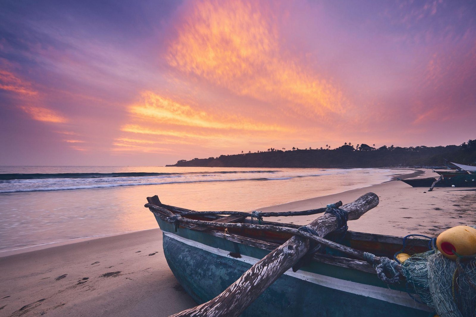 A quiet stretch of the southern Sri Lankan coast